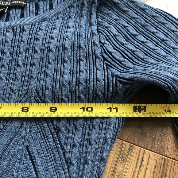 Blue Guess bodycon sweater dress - Picture 8 of 8